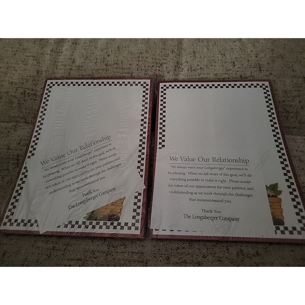 The Longaberger Company Notepad Stationary 7 x 5 You Get 2 new sealed